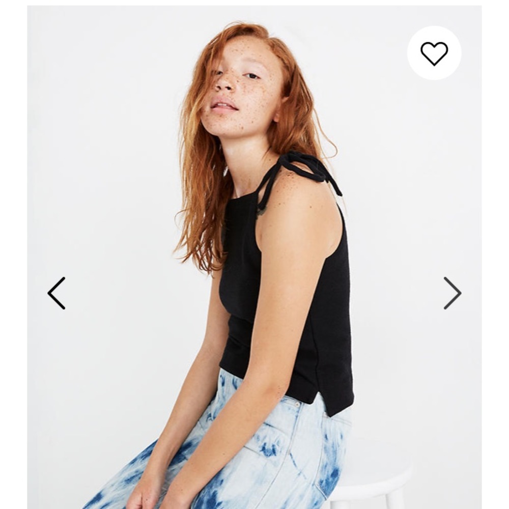 Madewell Texture & Thread Shoulder Tie Tank Top